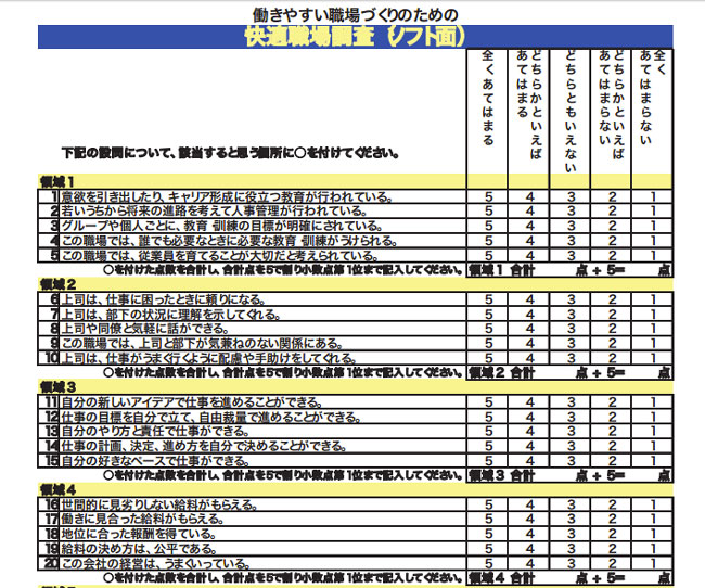 快適職場調査